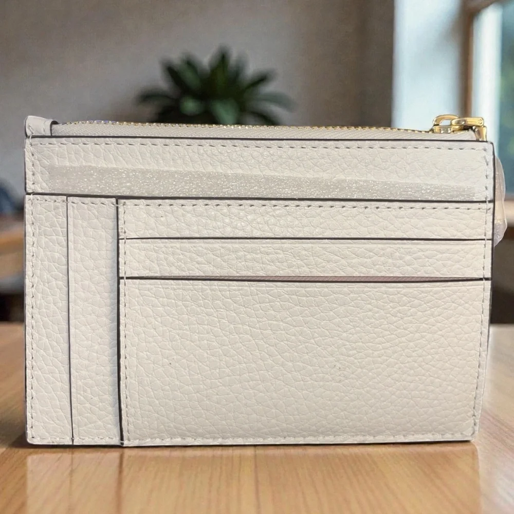 NWT Kate Spade Meringue Card Holder with Gold Accent